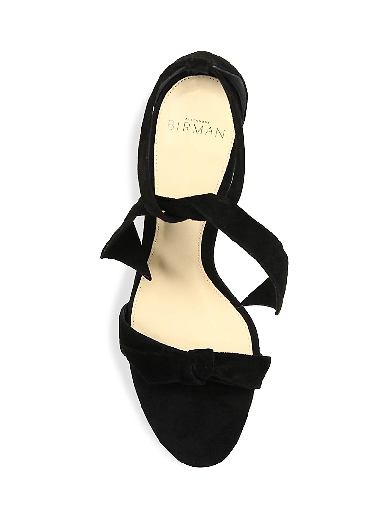 Clarita Bow Suede Sandals