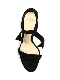 Clarita Bow Suede Sandals