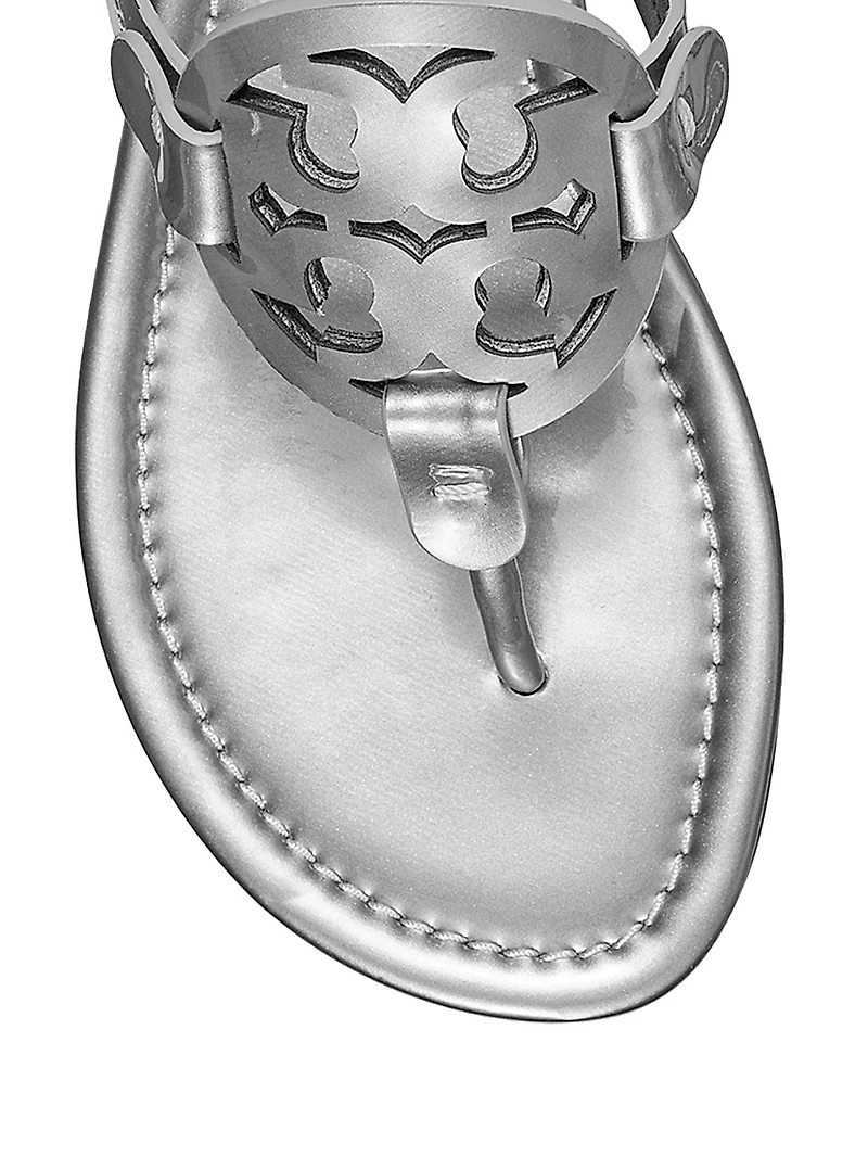 Miller Metallic Leather Thong Sandals