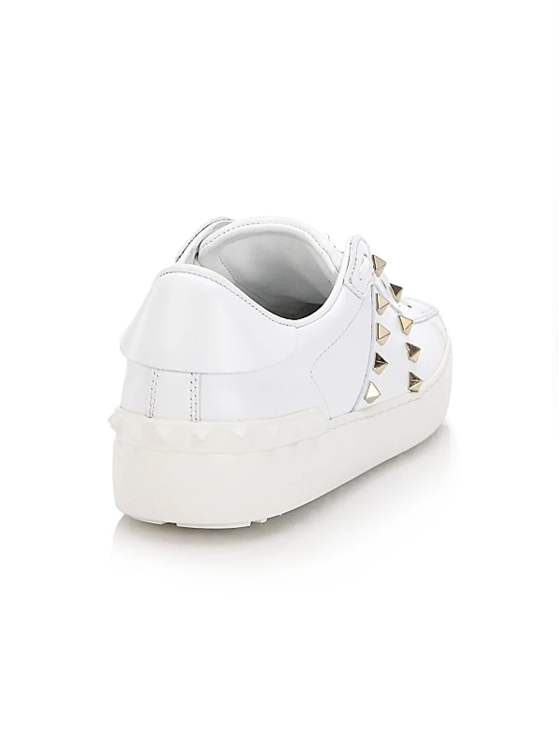 Rockstud Untitled Leather Sneakers