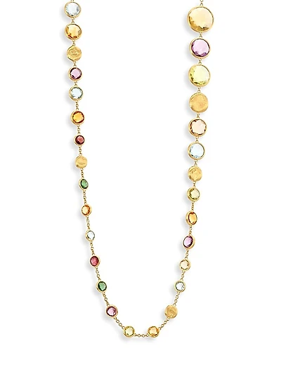 Jaipur 18K Yellow Gold & Mixed Stones Necklace