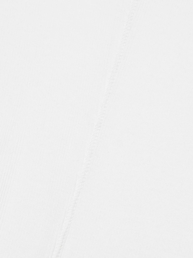 Rib-Knit Cotton-Blend Tank Top