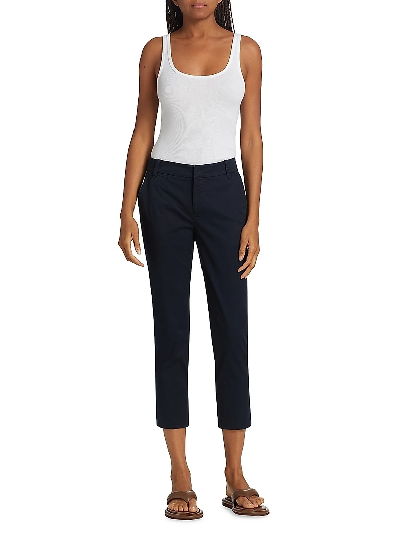 Rib-Knit Cotton-Blend Tank Top