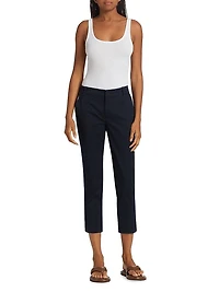 Rib-Knit Cotton-Blend Tank Top