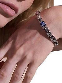 Classic Chain Gemstone & Sterling Silver Medium Bracelet