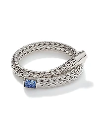 Classic Chain Gemstone & Sterling Silver Medium Bracelet