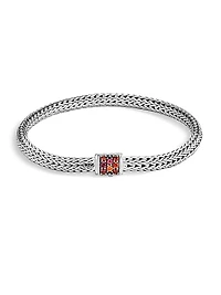 Classic Chain Gemstone & Sterling Silver Extra-Small Bracelet