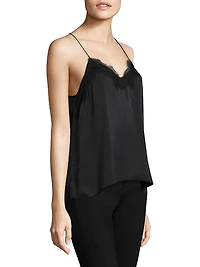 Racer Silk Charmeuse Camisole