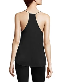 Racer Silk Charmeuse Camisole