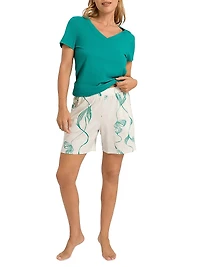 Sleep and Lounge Short Sleeve Knit Top