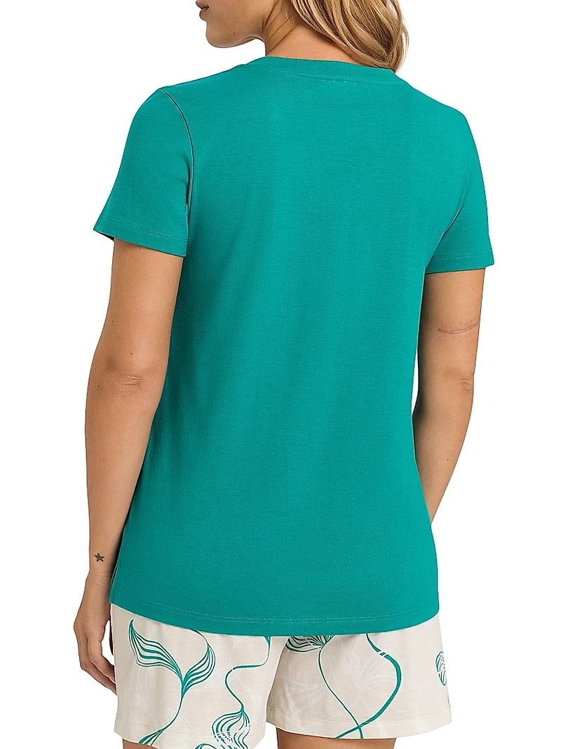 Sleep and Lounge Short Sleeve Knit Top