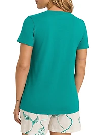 Sleep and Lounge Short Sleeve Knit Top