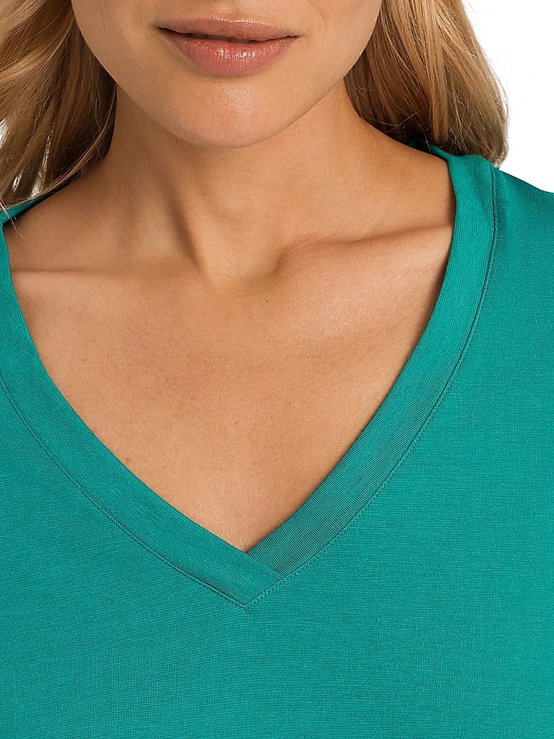 Sleep and Lounge Short Sleeve Knit Top