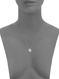 18K White Gold & 0.25 TCW Diamond Paw Pendant Necklace