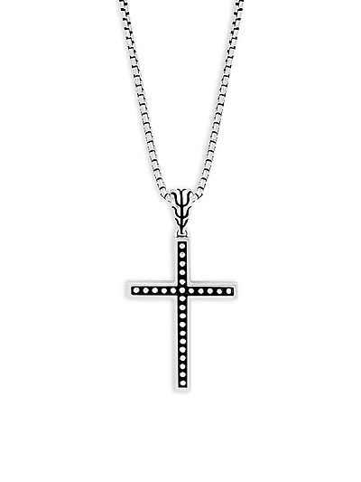 Silver Classic Cross Pendant Necklace