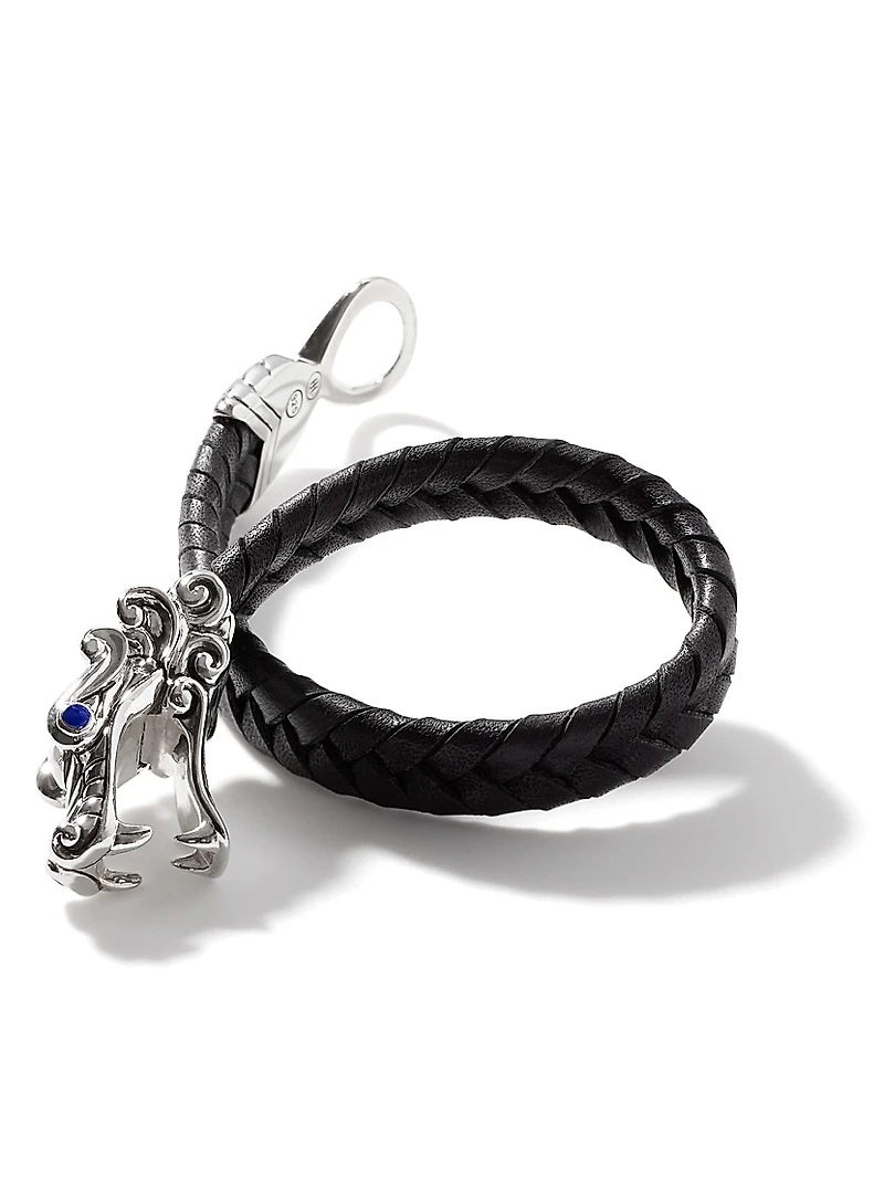 Sterling Silver Leather Legends Bracelet