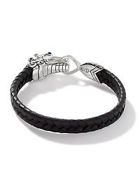 Sterling Silver Leather Legends Bracelet