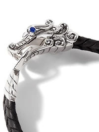 Sterling Silver Leather Legends Bracelet