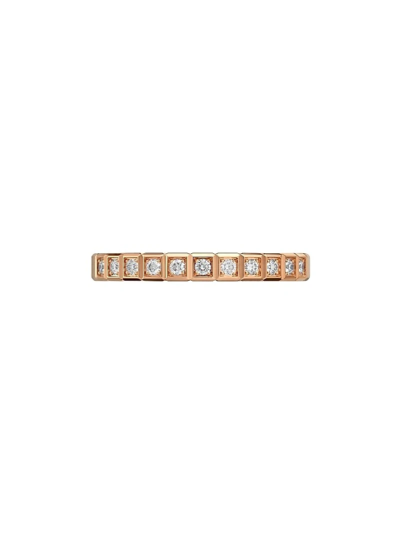 Ice Cube Diamond & 18K Rose Gold Ring