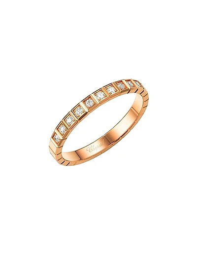 Ice Cube Diamond & 18K Rose Gold Ring