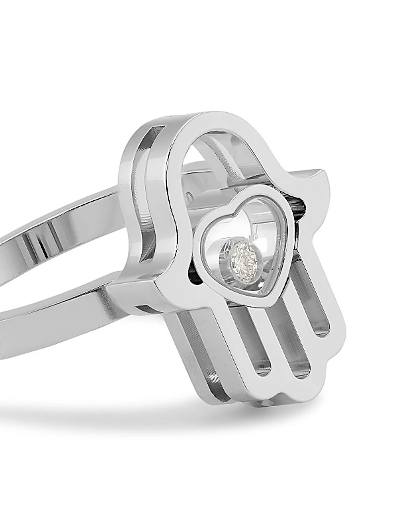 Happy Diamonds & 18K White Gold Ring