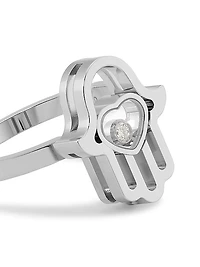 Happy Diamonds & 18K White Gold Ring