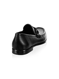 Gancini Crown Bit Leather Loafers
