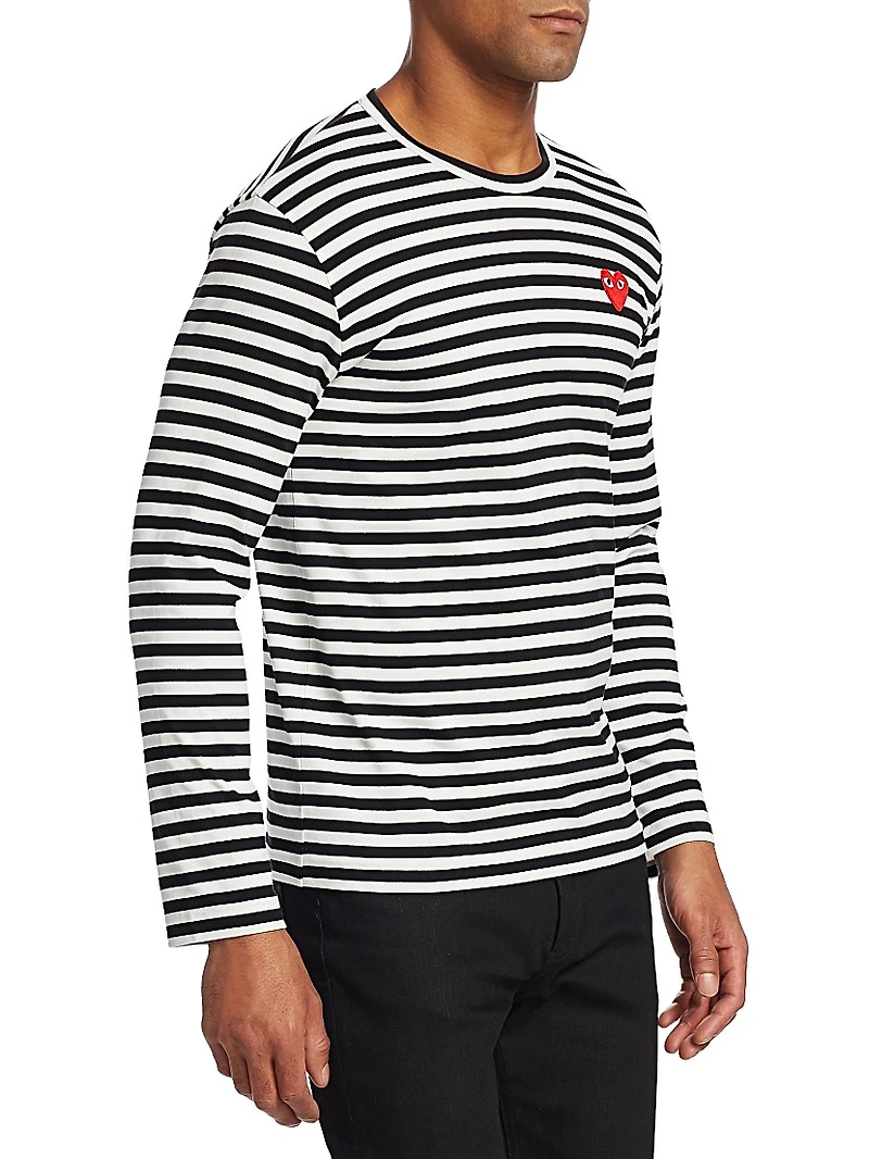 Mini Heart Long-Sleeve Cotton Tee