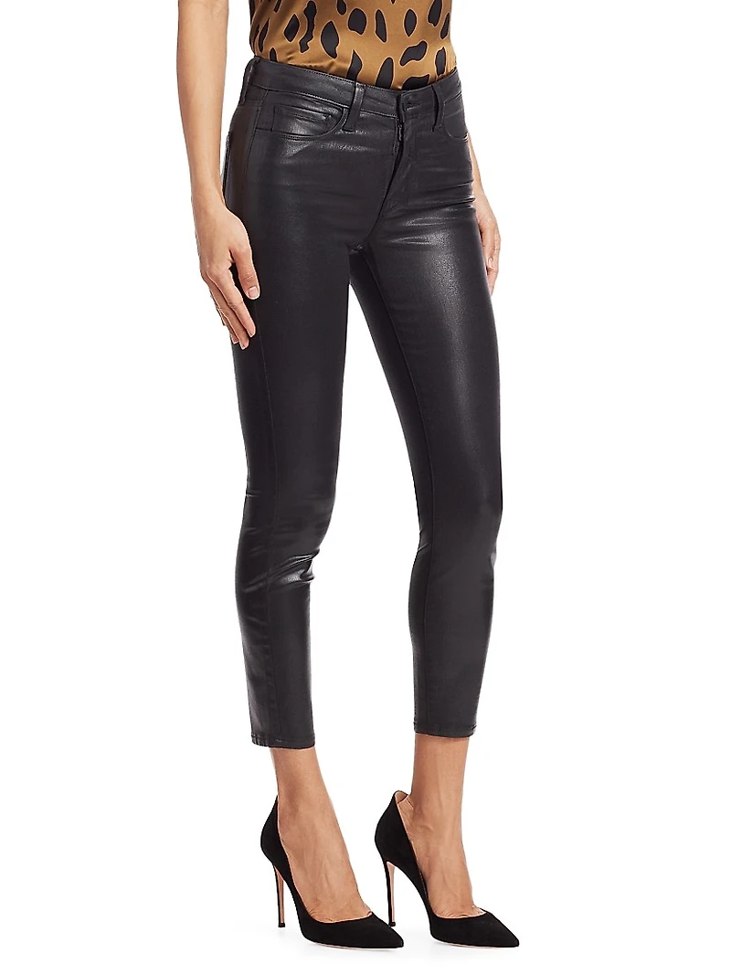 Margot Skinny Mid-Rise Ankle Coated Jeans