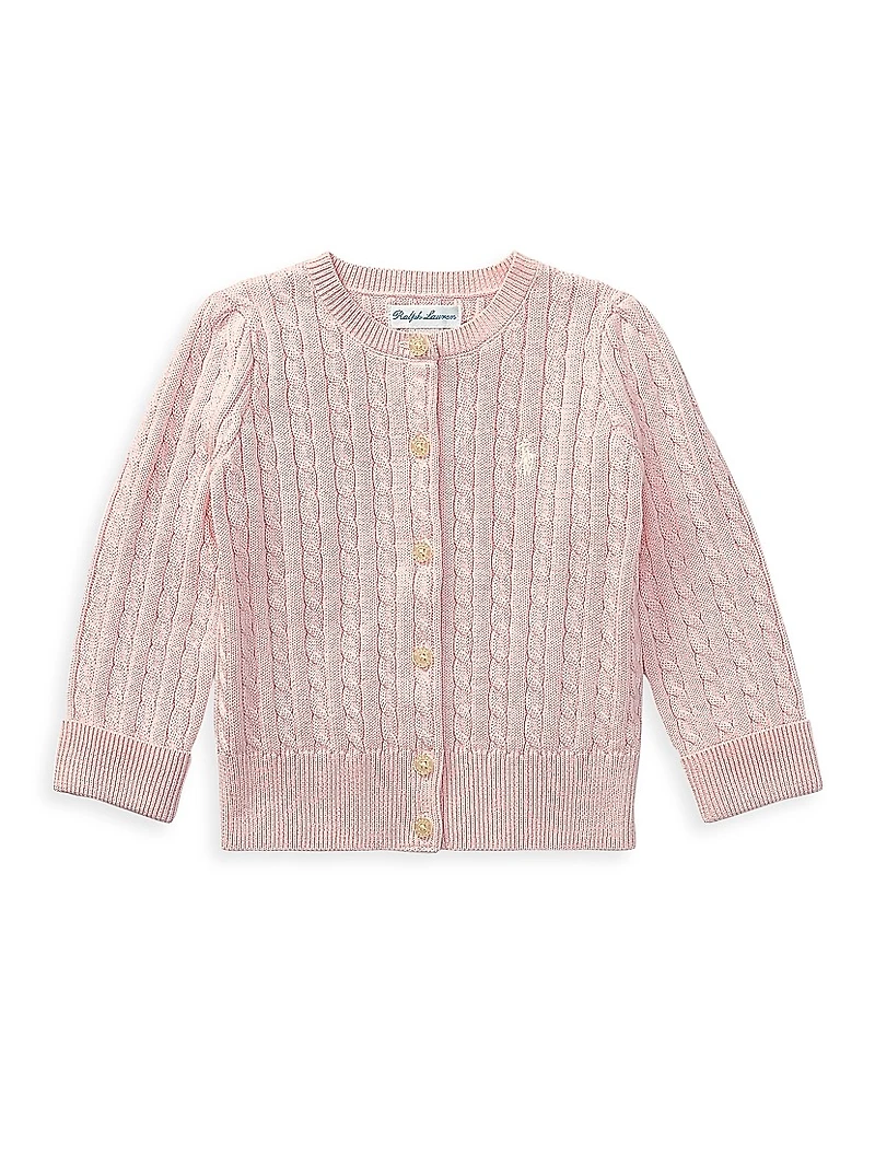 Baby Girl's Cable-Knit Cotton Cardigan