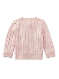 Baby Girl's Cable-Knit Cotton Cardigan