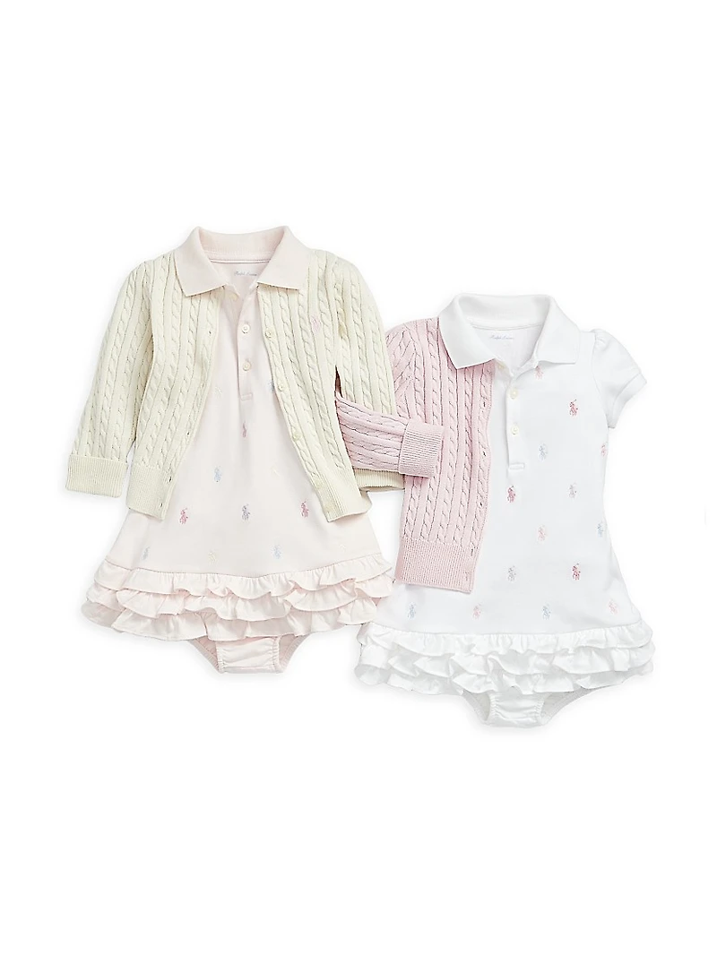Baby Girl's Cable-Knit Cotton Cardigan