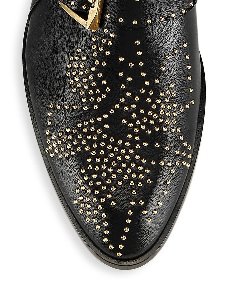 Susanna Studded Leather Ankle Boots