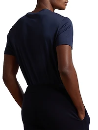 Short-Sleeve Crewneck Cotton Tee