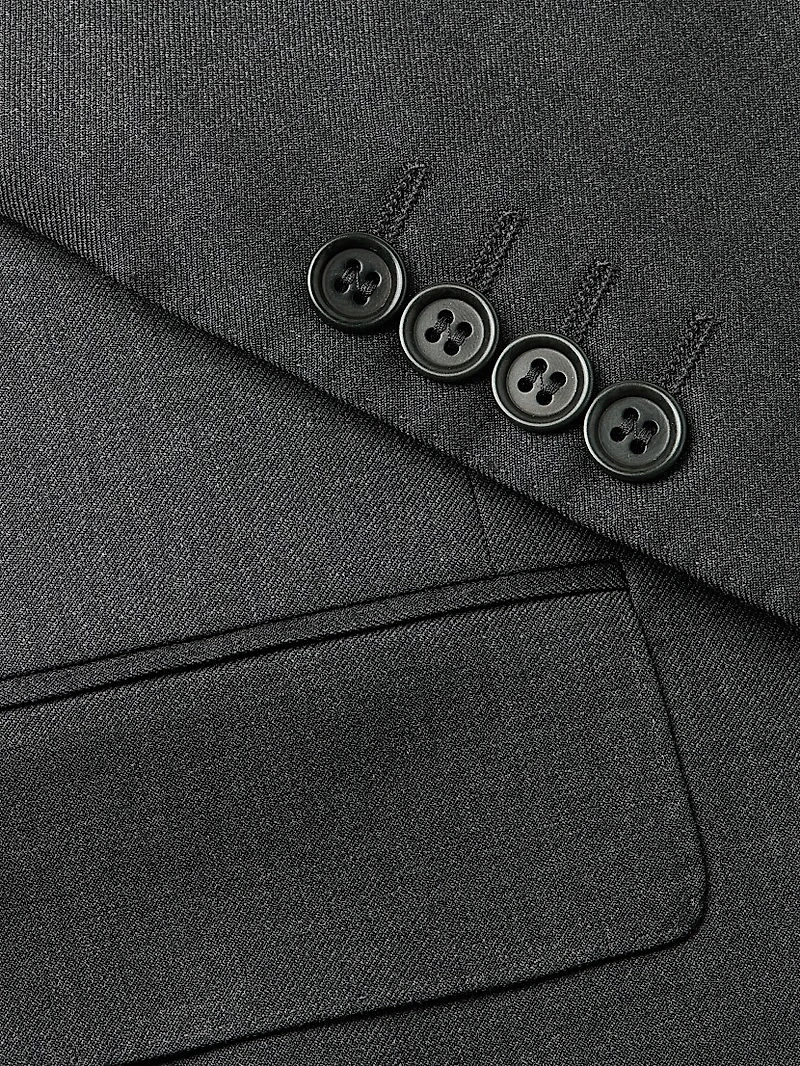 Regular Fit Solid Two-Piece Suit