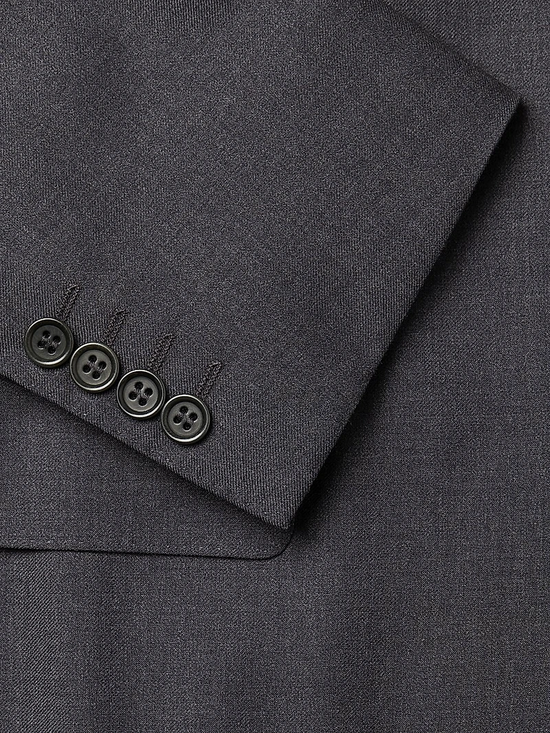Regular Fit Solid Two-Piece Suit