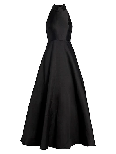 Halter Satin Ball Gown