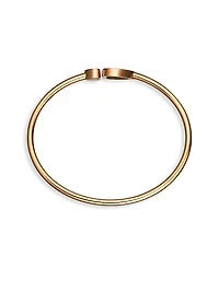 Happy Hearts 18K Rose Gold, Diamond & Rosé Stone Bangle