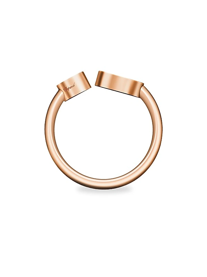 Happy Hearts 18K Rose Gold, Diamond & Mother-Of-Pearl Ring