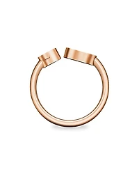 Happy Hearts 18K Rose Gold, Diamond & Mother-Of-Pearl Ring