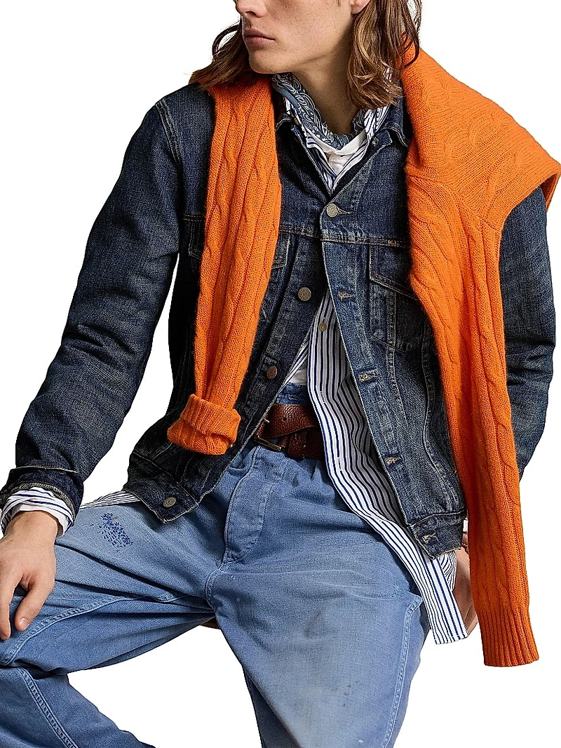 Faded Denim Trucker Jacket