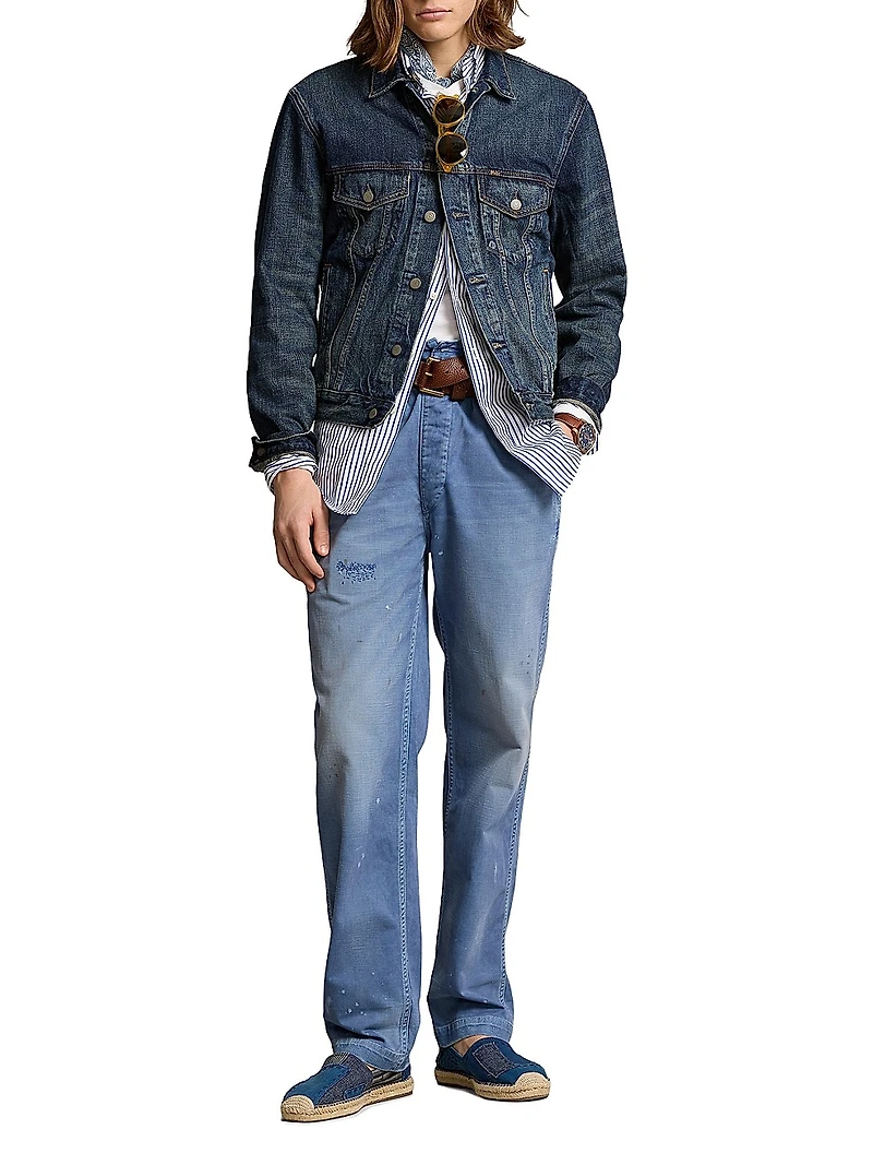 Faded Denim Trucker Jacket