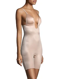 Suit Your Fancy Plunge Low-Back Mid-Thigh Bodysuit