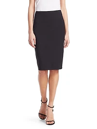 Skinny Stretch-Wool Pencil Skirt