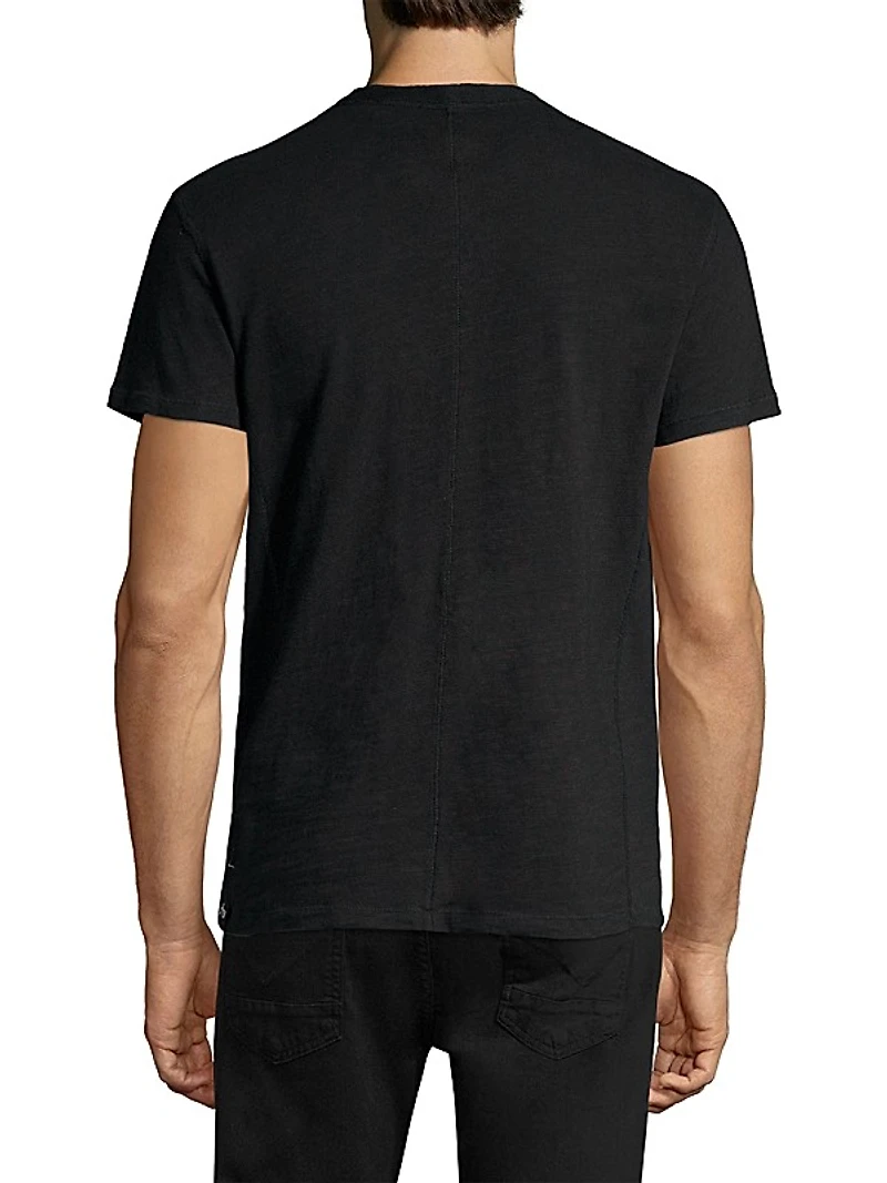 Modern Slim-fit Short Sleeve Henley T-Shirt