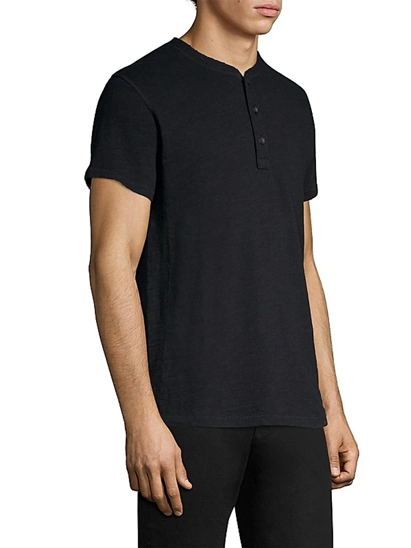 Modern Slim-fit Short Sleeve Henley T-Shirt