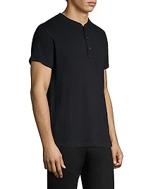 Modern Slim-fit Short Sleeve Henley T-Shirt