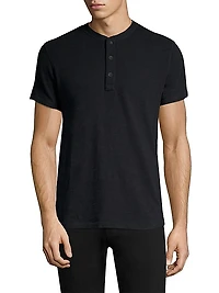 Modern Slim-fit Short Sleeve Henley T-Shirt