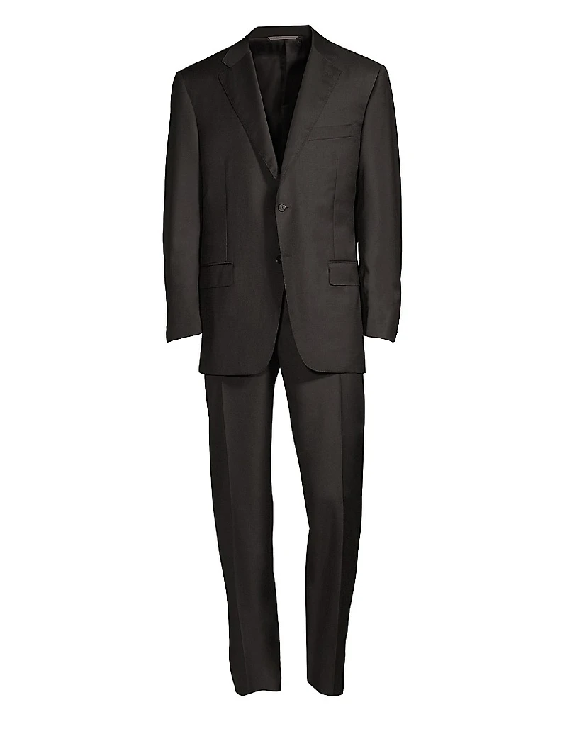 Regular-Fit Two-Button Wool-Blend Suit