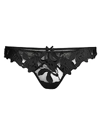 Lily Embroidered Hipster Thong